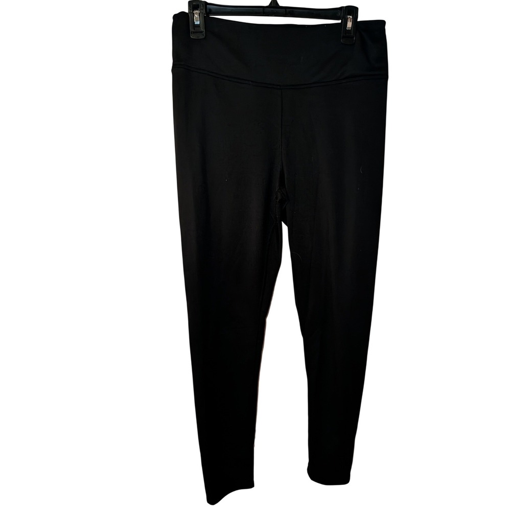 ClimateRight by Cuddl Duds Womens Black Thermal Guard Fleece Lined Leggings M